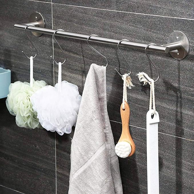30 Pack 3.7 inch Metal S Hooks Steel S Hooks Plants Hanging Hangers for Kitchen Pans Pots Bags Purse Jeans Jewelry Towels