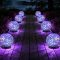 Solar Globe Lights Outdoor Waterproof-Solar Balls Garden-Cracked Glass Ball Solar Lights Outdoor-Solar Orbs Outside-Outdoor Decorations Patio & Yard Lawn Backyard Decor