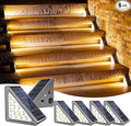 DAMINY Solar Step Light for Outside,2CCT(Warm & Cool),2 Lighting Modes, Stair Light Outdoor Waterproof IP65,Solar Deck Light for Steps,Stairs,Deck,Yard,Patio,Porch and Front Door,6 Pack
