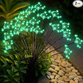 Solar Garden Lights 2 Pack Waterproof Swaying Starburst Light Solar Outdoor Lights for Yard Patio Walkway Pathway Party Wedding Decoration, Unique Gifts for Women, Green