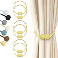 Hion Magnetic Curtain Tiebacks Golden 6 Pack, Curtain Tiebacks Buckles Holdbacks Holders Hooks Clip for Home Bedroom Office Decorative Thick or Thin Curtain