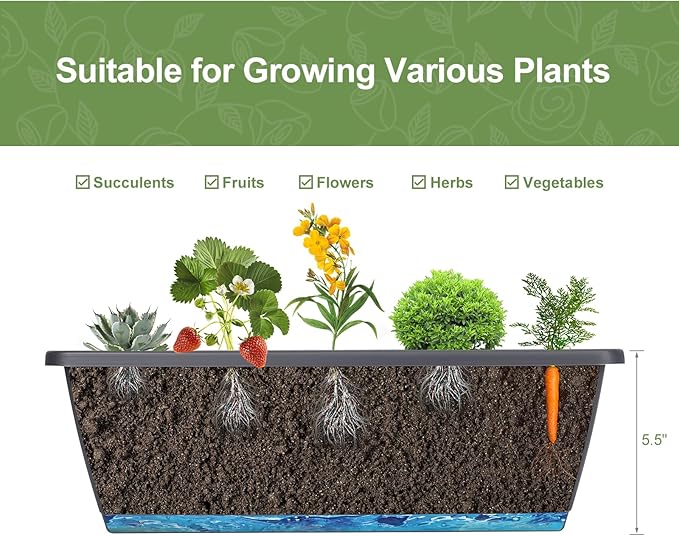 5 Tier Vertical Garden Planter Grey Herb Garden Planter for Outdoor Plants Vertical Raised Garden Bed Standing Tiered Flower Planter Boxes for Outdoor Garden Patio Yard