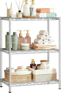 Xcity Storage Shelves, 3 Tier Heavy Duty Metal Shelving Unit, 1050 LBS Capacity Adjustable Steel Wire Shelf Organizer for Pantry, Kitchen, Garage, 12" D x 18" W x 30" H, Chrome