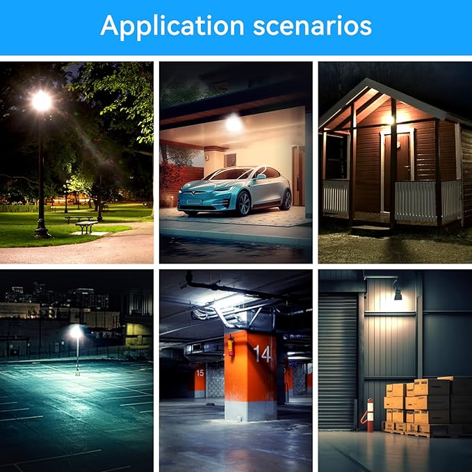 4Pack-60W LED Flood Light Outdoor,6600lm LED Work Light with 6FT US Plug,IP66 Waterproof Exterior Security Lights,6000K Daylight White Outside Floodlights Slim design for Playground Yard Stadium