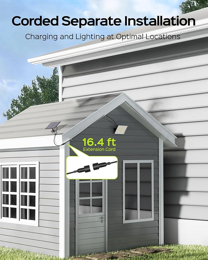 JACKYLED Solar Lights Outdoor Waterproof, Motion Sensor Flood Light 113 LED Bright Cool White Dusk to Dawn Solar Powered Outdoor Lights for Backyard Porch Garden Patio Garage (3 Pack)