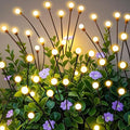 Solar Garden Lights Outdoor,2 Pack 16LED Waterproof Solar Powered Lights for Yard Pathway Patio, Swaying Lawn Decor as Gardening Gifts for Women Holiday