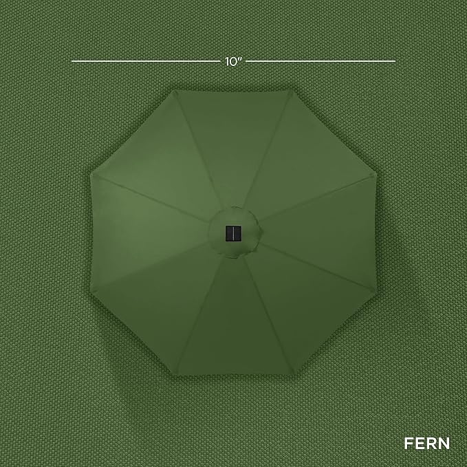Best Choice Products 10ft Solar Polyester LED Lighted Patio Umbrella w/Tilt Adjustment and UV-Resistant Fabric