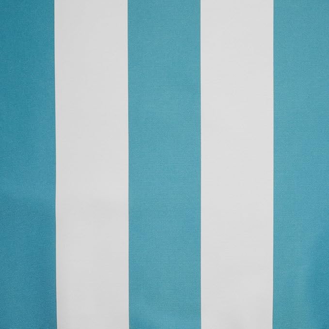 Exclusive Home Canopy Stripe Indoor/Outdoor Grommet Top Curtain Panel, 54"x84", Teal / White, Set of 2