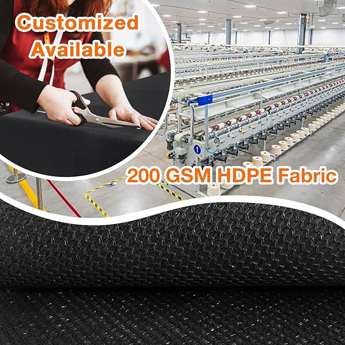 Artpuch Outdoor Pergola Shade Cover 14x16 FT Sun Shade Cloth with Grommets Black 90% UV Protection Canopy Patio Privacy Screen (Customized Available)