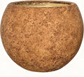 17 H x 21" Dia (15" Pot Opening) Round Fiberstone Planter with Drainage Hole, Indoor/Outdoor Large Plant Pot for Home Patio Garden, Ideal for Large Plants-Camel