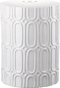 Safavieh Castle Gardens Collection Melody Antique White Glazed Ceramic Garden Stool
