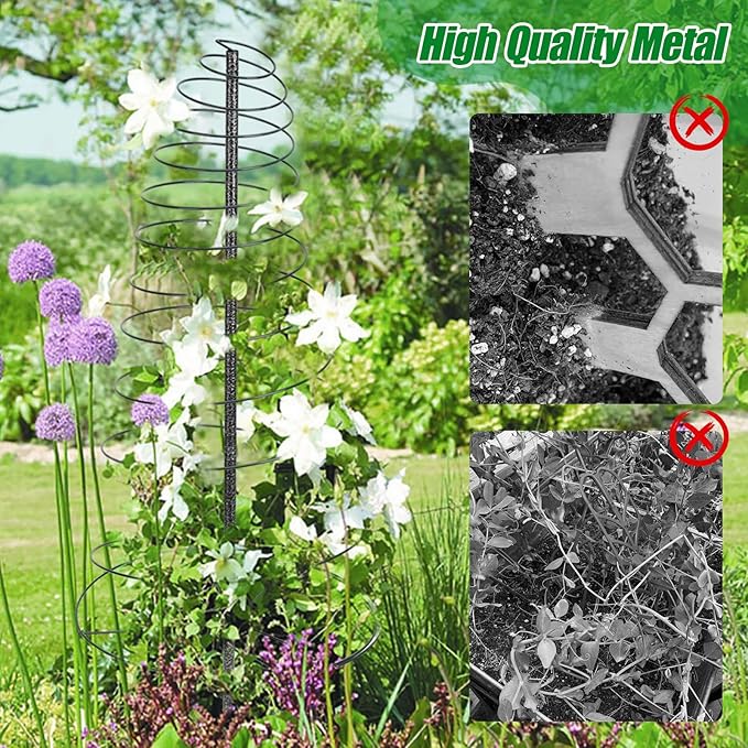 Trellis for Climbing Plants Outdoor, 2 Pack 73inch Tall Plants Trellis Support Metal Garden Trellis for Vegetables Flowers Plants Vine Support