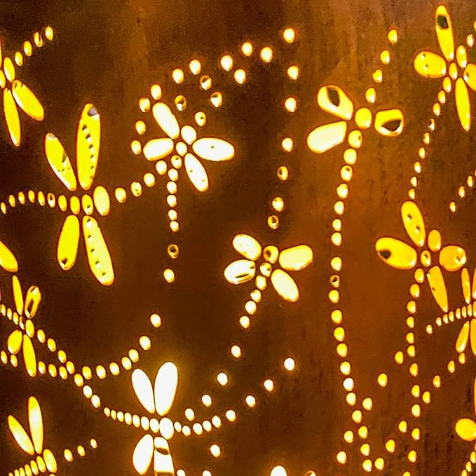 4 Pack Dragonfly Birthday Gifts for Women Mom Grandma Solar Lanterns Outdoor Waterproof Garden Decor Hanging LED Decorative Light for Patio Yard Lawn Gardening Gifts