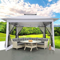COBIZI 12x12 Pop up Gazebo on Clearance with Mosquito Netting, carpas para Patio Deals, Outdoor Canopy Tent with Portable Carrying Bag, Patio Gazebo for Garden Backyard & Lawn & Beach, Grey
