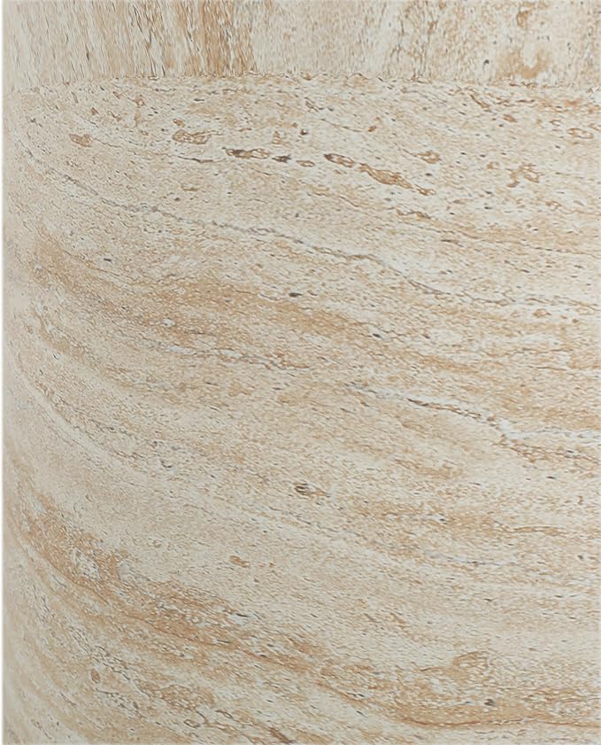 Christopher Knight Home Outdoor Round Side Table,Patio Garden Stool End Coffee Table,Decorative Accent Table for Patio,or Balcony,Lightweight Concrete Material,Travertine