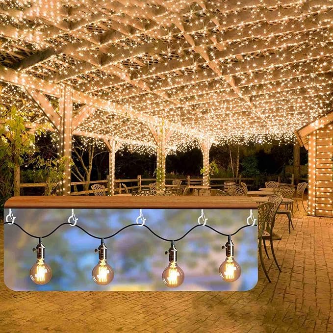 24 PCS Q-Hanger Hooks, Screw Hooks for Outdoor String Lights, Safety Buckle Design Cup Eye Hook for Hanging Christmas Lights, Plants, Mounted on Wall Ceiling, Include 1 Wing Nut Driver, White