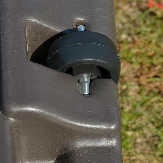 Outsunny Square Cantilever Patio Umbrella Base with 4 Wheels for Easy Moving, Heavy Duty Umbrella Stand Weight, 330 lb Capacity Sand or 249 lb Capacity Water, Coffee