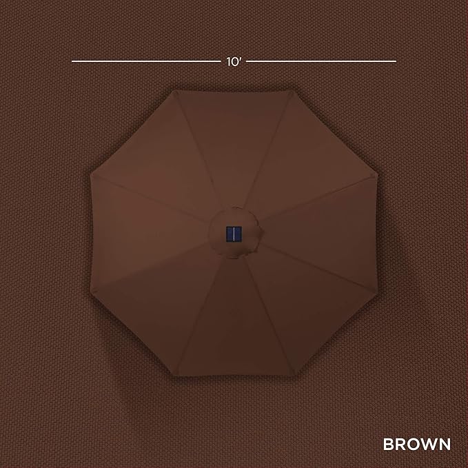 Best Choice Products 10ft Solar Polyester LED Lighted Patio Umbrella w/Tilt Adjustment and UV-Resistant Fabric