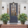 49” Artificial Ferns for Outdoors Planter, 128 Leaves per Fern, Set of 2, Large Lush Fake Boston Ferns Hanging Plants, UV Resistant Faux Greenery for Porch Patio Garden Home Decor Indoor Outdoor