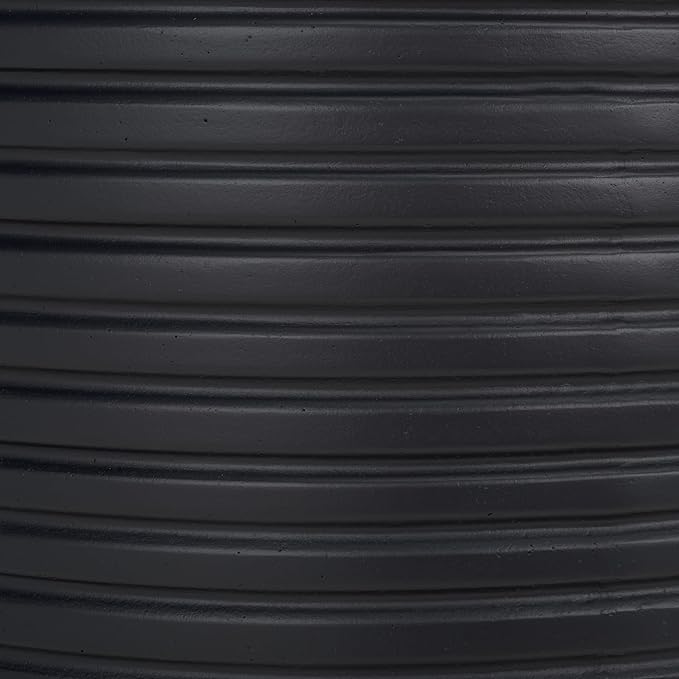 SAFAVIEH Outdoor Collection Nardo Black Cement Ficonstone Planter Pot