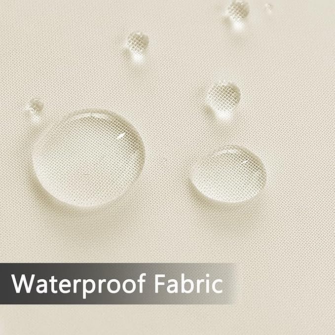 SpaceDresser Waterproof Outdoor Sheer Curtains for Patio - 4 Panels Rod Pocket Indoor Voile Sheer Curtain for Living Room,52W x 96L inch, Ivory