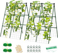 2 Pack Cucumber Trellis, 34"×48" Garden Trellis for Climbing Plants Outdoor, A-Frame Vegetable Trellis for Raised Bed, Support for Tomatoes, Squash, Zucchini, Vegetables & Flowers