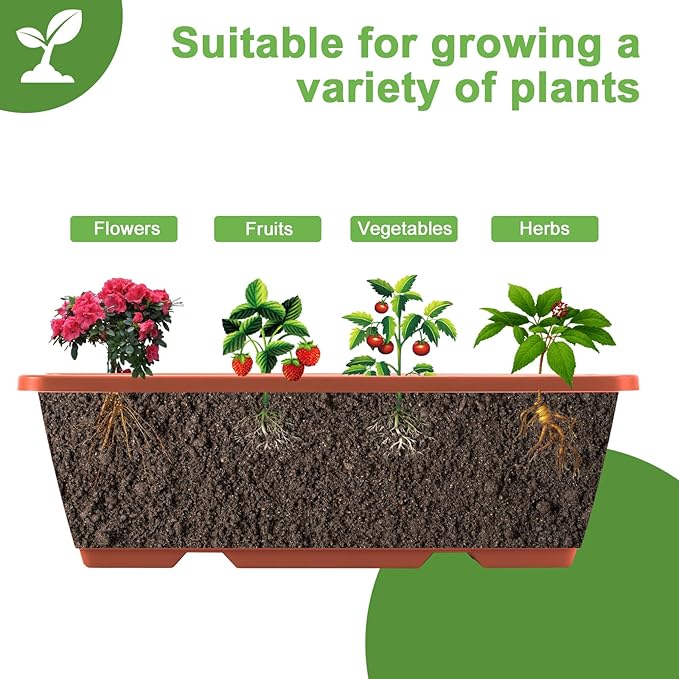 5 Tier Vertical Raised Garden Bed Planter Box, Vertical Raised Bed with Drainage Holes for Indoor Outdoor Herbs Flowers Vegetables Plants, Red