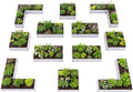 A ANLEOLIFE Set of 12 18 Inch Tall Raised Garden Beds Kit, L-Shaped, Square & Rectangular Metal Planters for Flexible Backyard Layouts, Antique White