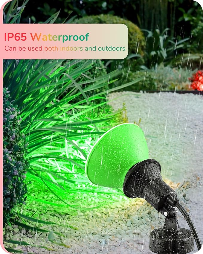 EDISHINE St.Patrick's Day/Easter Decorations PAR38 Red & Green LED Flood Light Bulbs Outdoor, Dimmable LED Light Bulb, 18W(120W Equivalent), Outdoor Weatherproof Light Bulb, E26 Base, 4 Pack