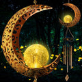 Moon Solar Lights Wind Chimes for Outside Gift for Women,Mom and Grandma Birthday Gifts Large Decor Windchimes Outdoors Gardening Gift for Outdoor Patio Yard Porch Solar Moon Night Lights