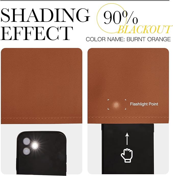 NICETOWN Blackout Burnt Orange Curtain & Drape - Room Darkening Light Blocking Window Treatment for Living Room, W52 x L84, 1 Panel
