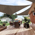 Patio Paradise 24' x 24' x 24' Sun Shade Sail Triangle Canopy Shade Cloth Fabric Sunlight Block Patio Pergola Cover HDPE Deck Awning for Outdoor Backyard Roof Shading, Brown
