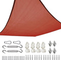 Quictent 20X20FT 185G HDPE Square Sun Shade Sail Canopy 98% UV Block Outdoor Patio Garden with Hardware Kit Terracotta