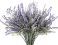Butterfly Craze Lavender Artificial Flower Stems - UV-Protected Outdoor Artificial Plants - Plastic Flowers for Outdoors - Floral Picks for Weddings & Centerpieces - 4 Pack, 14.5"-16.5"