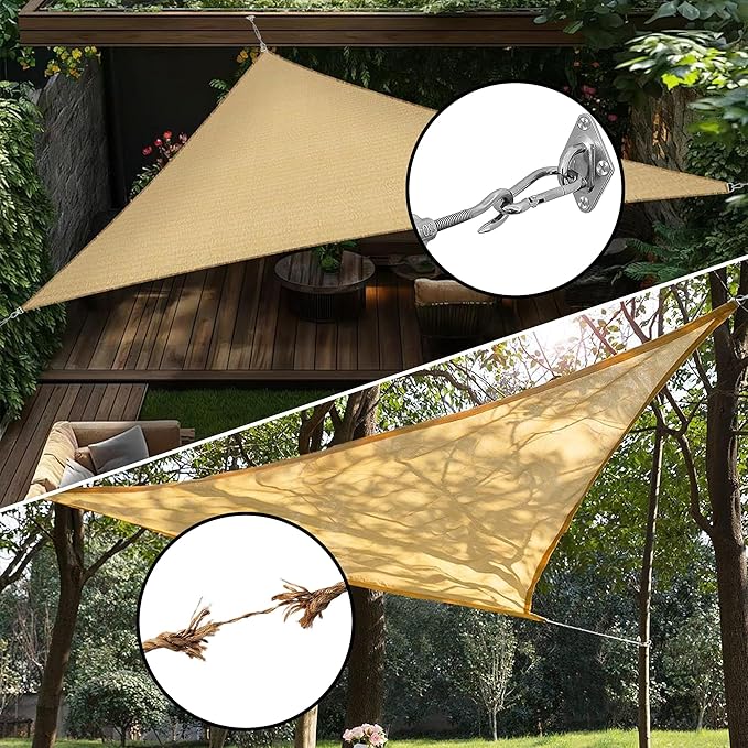 YOFIT 40 Pcs Shade Sail Hardware Kit, 5 Inch Outdoor Sun Sail Accessories, 304 Stainless Steel Turnbuckles & Brackets for Triangle/Rectangle Sails, Patio Canopy Installation Hardware Set Waterproof