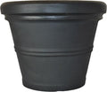 Tusco Products RR30BK Classic Rolled Rim Garden Planter, 30", Black
