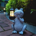Frog Solar Garden Statues,Resin Frog Figurine Decorations with Solar Lights Lantern, Outdoor Figurines Lawn Garden Statue Decor Art for Lawn,Yard,Balcony Ornament,Gift for Home Mom.
