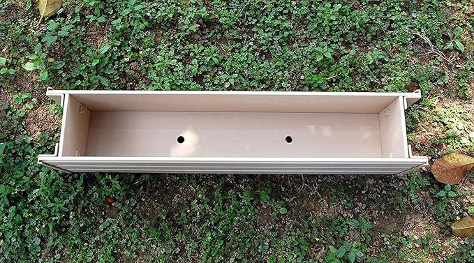 New Age Garden ECOFLEX 36" Window Box Planter, Moisture Resistant Outdoor Flower Box for Windows, Railings, or Fences, Weather Resistant Composite, No Tools Needed