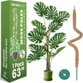 63 Inch Bendable Moss Pole Monstera Plant Support for Climbing Indoor Plants - Stakes for Potted Climbers - Tall Sticks Indoor Trellis for Houseplants - Accessories for Monstera Pot