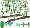 Cucumber Trellis for Raised Bed, Large Size Garden Arch Trellis for Climbing Plants Outdoor, Metal Garden Trellis for Spring Vegetables, Cucumber Trelli for Tomato, Bean, Pea, Grape, Plant