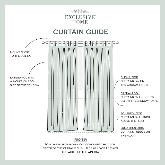 Exclusive Home Cabana Solid Indoor/Outdoor Light Filtering Hook-and-Loop Tab Top Curtain Panel, 54"x96", Taupe, Set of 2