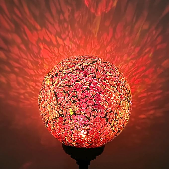 VCUTEKA Solar Garden Lights - Mosaic Solar Lights Outdoor Decor Pathway Light Waterpoof LED Stake Light for Landscape Lawn Patio Yard Decoration 1 Pack