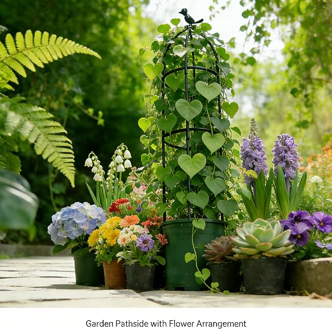 Garden Trellis 67in, Plant Trellis for Climbing Plants, Outdoor Indoor Heavy Duty Plant Trellis for Potted Tomatoes, Clematis, Vines, Flowers, Vegetables.