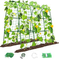 Cucumber Trellis for Raised Bed, U-Shape Garden Trellis for Climbing Plants Outdoor, Metal Arch Trellis for Vegetables, Plant Support for Tomato, Pea, Zucchini (47.2" L×30" W×47.2" H-Medium)