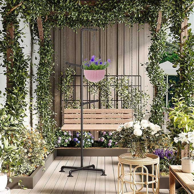 Plant Hanger Indoor,Corner Hanging Plant Stand,Heavy Duty Metal Hanging Plant Holder for Indoor Plants,Living Room,Balcony,Bedroom,Garden