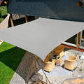 KANAGAWA Sun Shade Sail 10'x10' Gray Square UV Block Canopy Awning Shelter Fabric Cloth Screen for Outdoor Patio Garden Backyard Activities