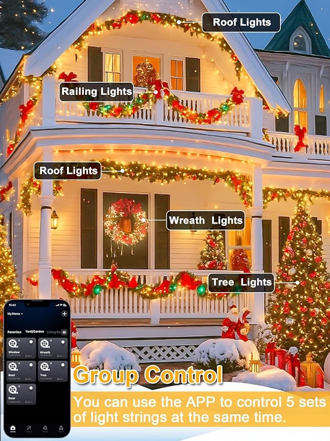 Smart Color Changing Easter Lights with Remote & App Control, 66FT 200LED RGB Pastel String Light with Timer, Music Sync Multiple Modes Twinkle Christmas Light Waterproof Indoor Outdoor Easter Decor