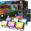 Govee Outdoor Flood Lights 2, RGBIC Warm Cold White LED Lights for Outdoor Decorations, 50 Scene Modes, Landscape Lighting, Upgraded IP66 with App Control, Wired 6 Pack
