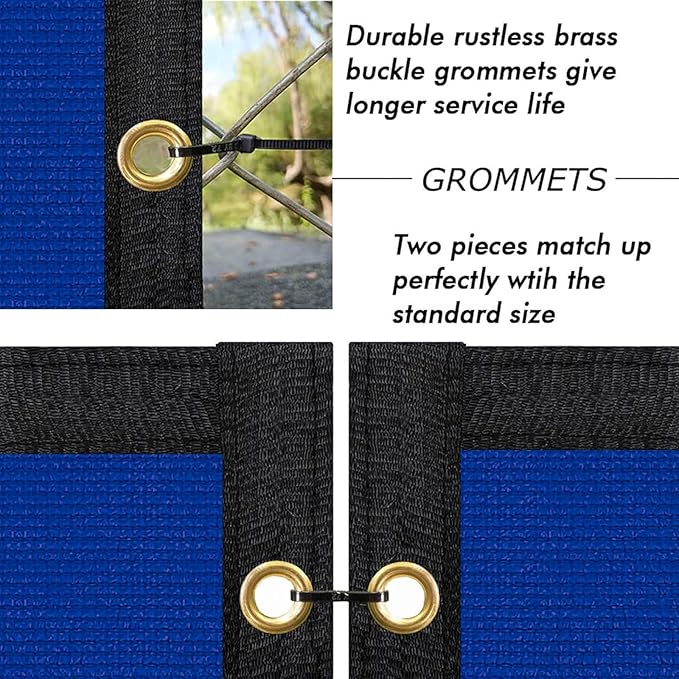 UPGRADE Privacy Screen 4' x 50' Fence Commercial Shade Cover with Brass Grommets Heavy Duty Perfect for Outdoor Back Yard, Blue, Customizable