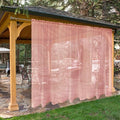 SpaceDresser Waterproof Outdoor Sheer Curtains for Patio - 2 Panels Rod Pocket Indoor Voile Sheer Curtain for Living Room,100W x 96L inch, Blush
